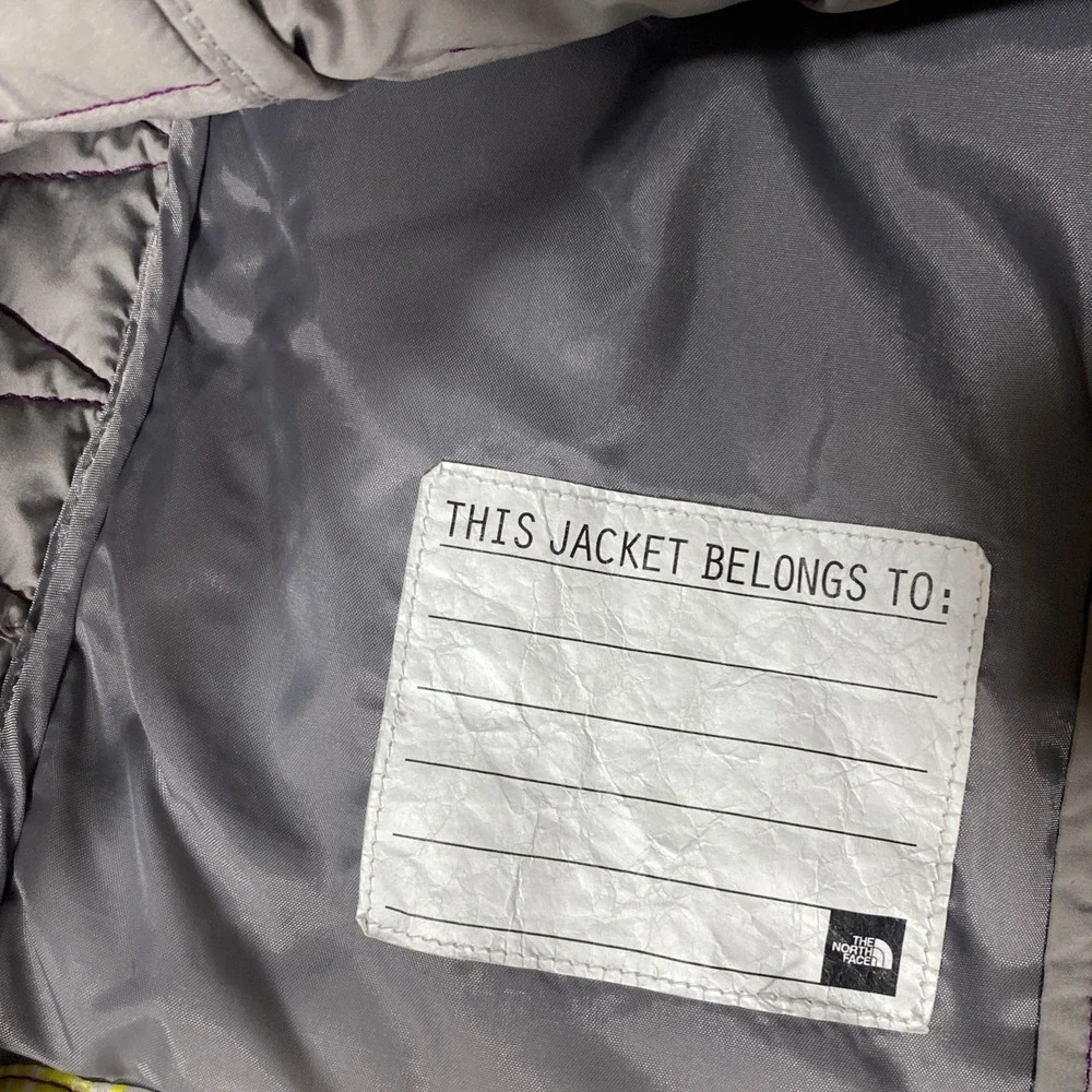 Girls Youth NWOT Sz XL 18 The North Face 550 Down Fill Jacket MultiColor Puffer